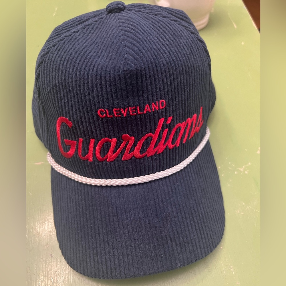 Culture Kings X 47 Brand collaboration. Cleveland Guardians corduroy snapback